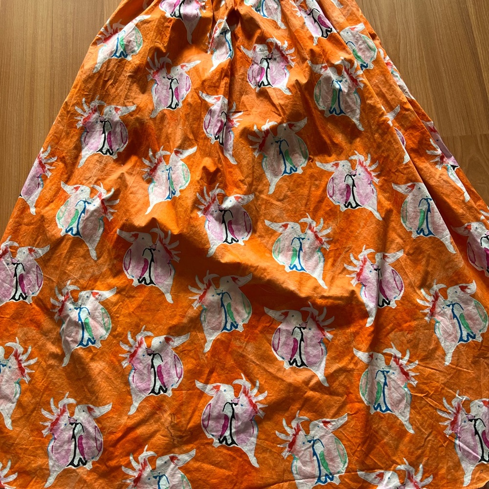 Rachel Antonoff Pink and Orange Maxi Dress with Playful Print - Picture 13 of 16